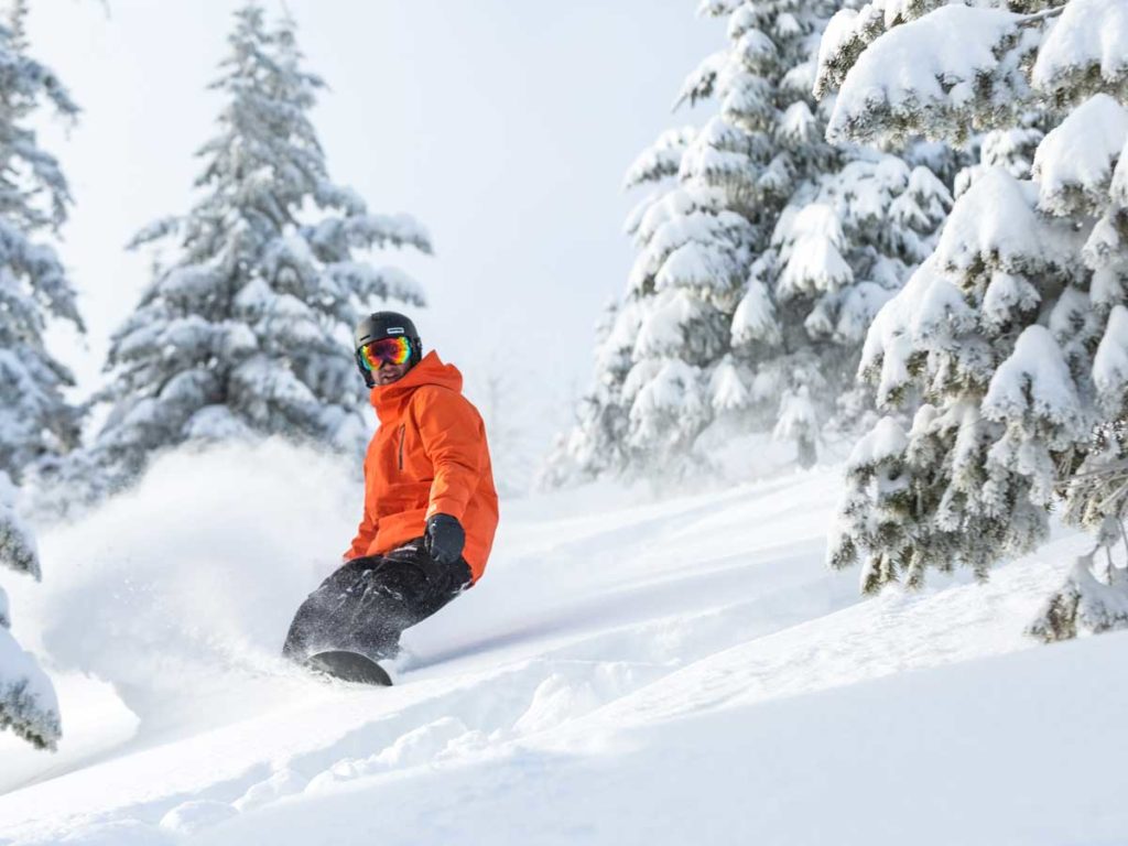 snowboarding at RED Moutain, BC