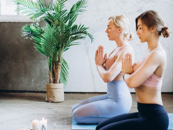 Ladies Doing Yoga.