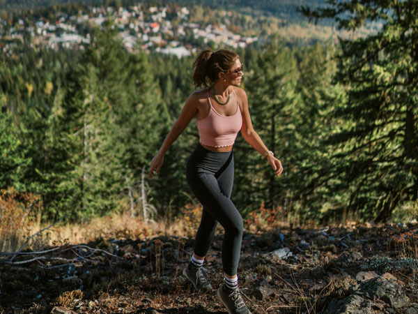 Female hiker in Rossland BC