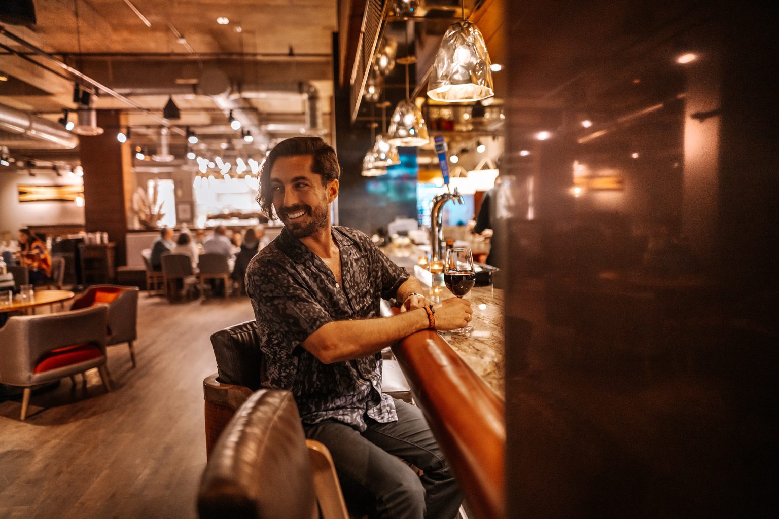 Man enjoying The Velvet Restaurant & Lounge