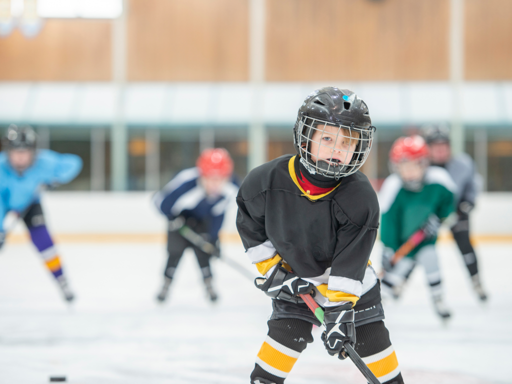 Youth Hockey Team on ice