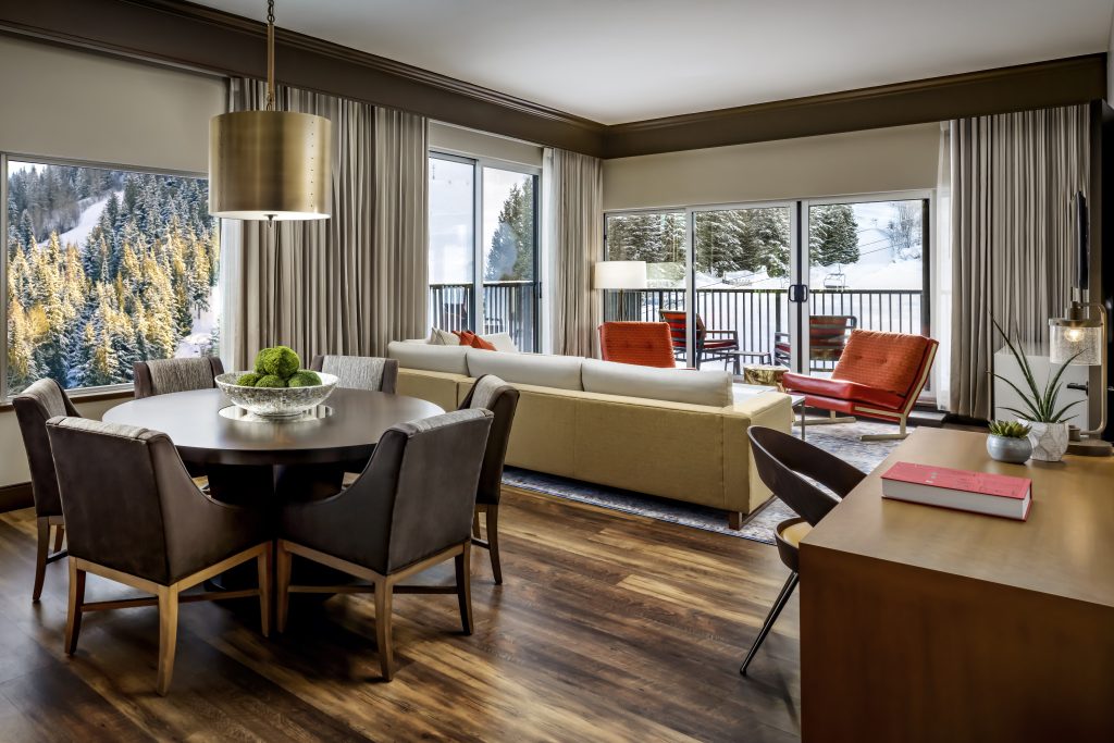 Penthouse Suite Living Dining Room Winter